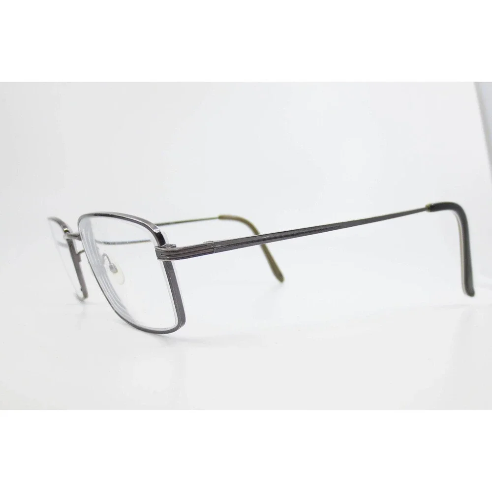 Eddie Bauer 52-18-140 Rectangular Gunmetal Gray Metal Eyeglass Frames EB8145